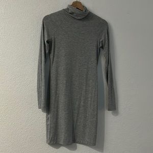 Turtle neck cotton mini dress